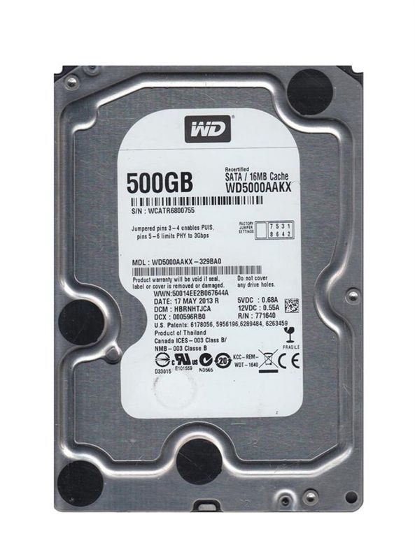 Жорсткий диск Western Digital 500GB 7200rpm 16MB WD5000AAKX 3.5 SATAIII