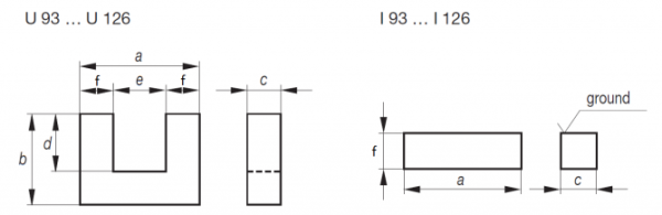 Феритові сердечники П-подібні та пластини U,I