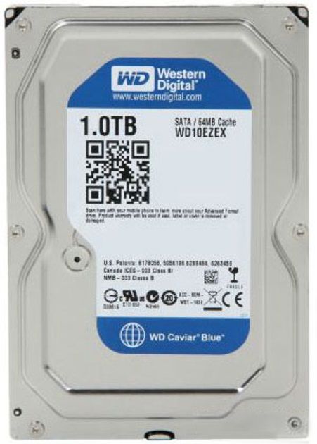 Жорсткий диск Western Digital Blue 1TB 7200rpm 64MB WD10EZEX 3.5 SATA III